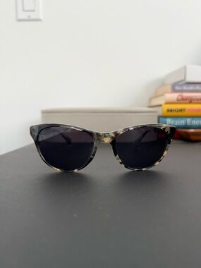 Tortoiseshell Cat-Eye Sunglasses with Dark Lenses